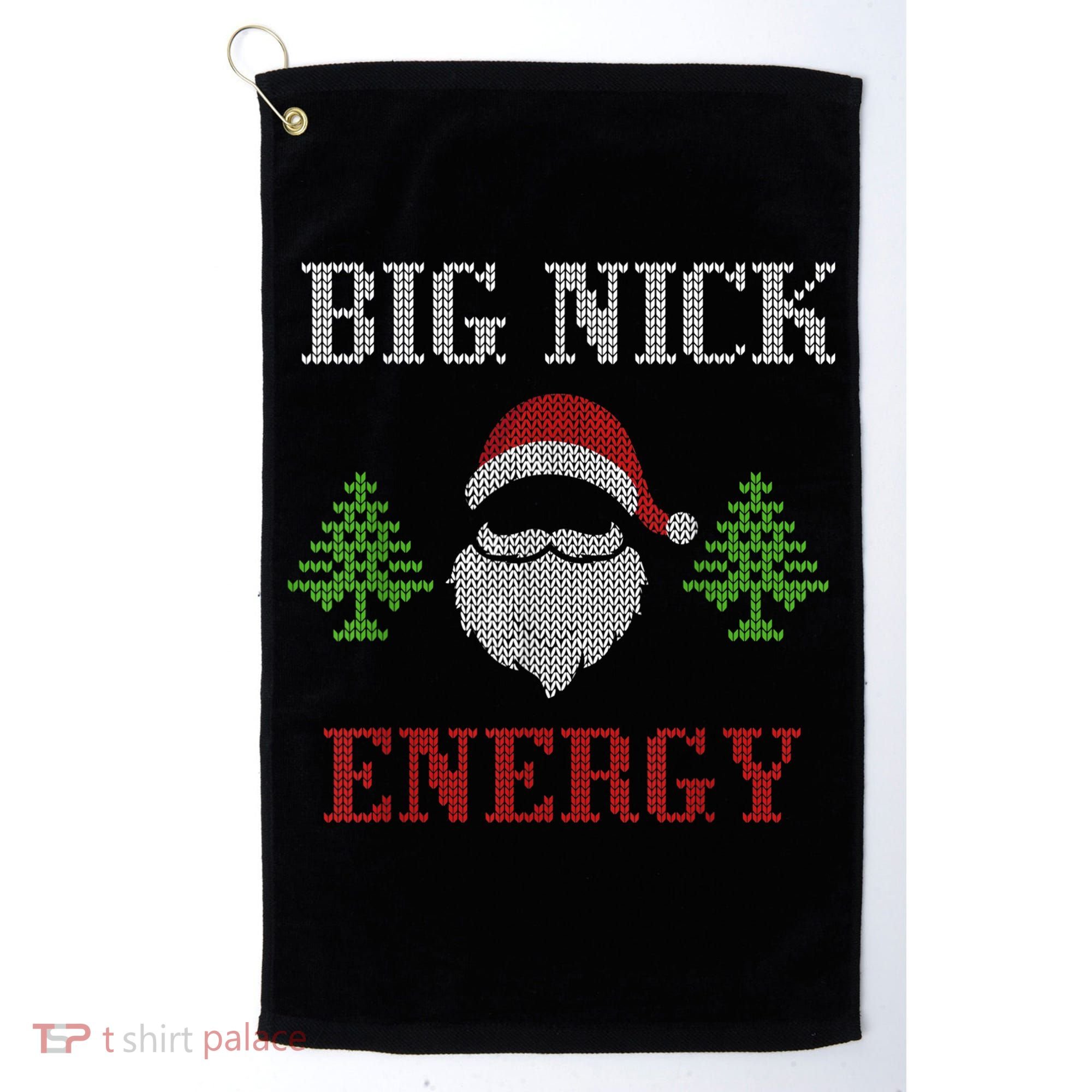Big Nick Energy - Ugly Sweater - Big Nick Energy Santa Golf Towel