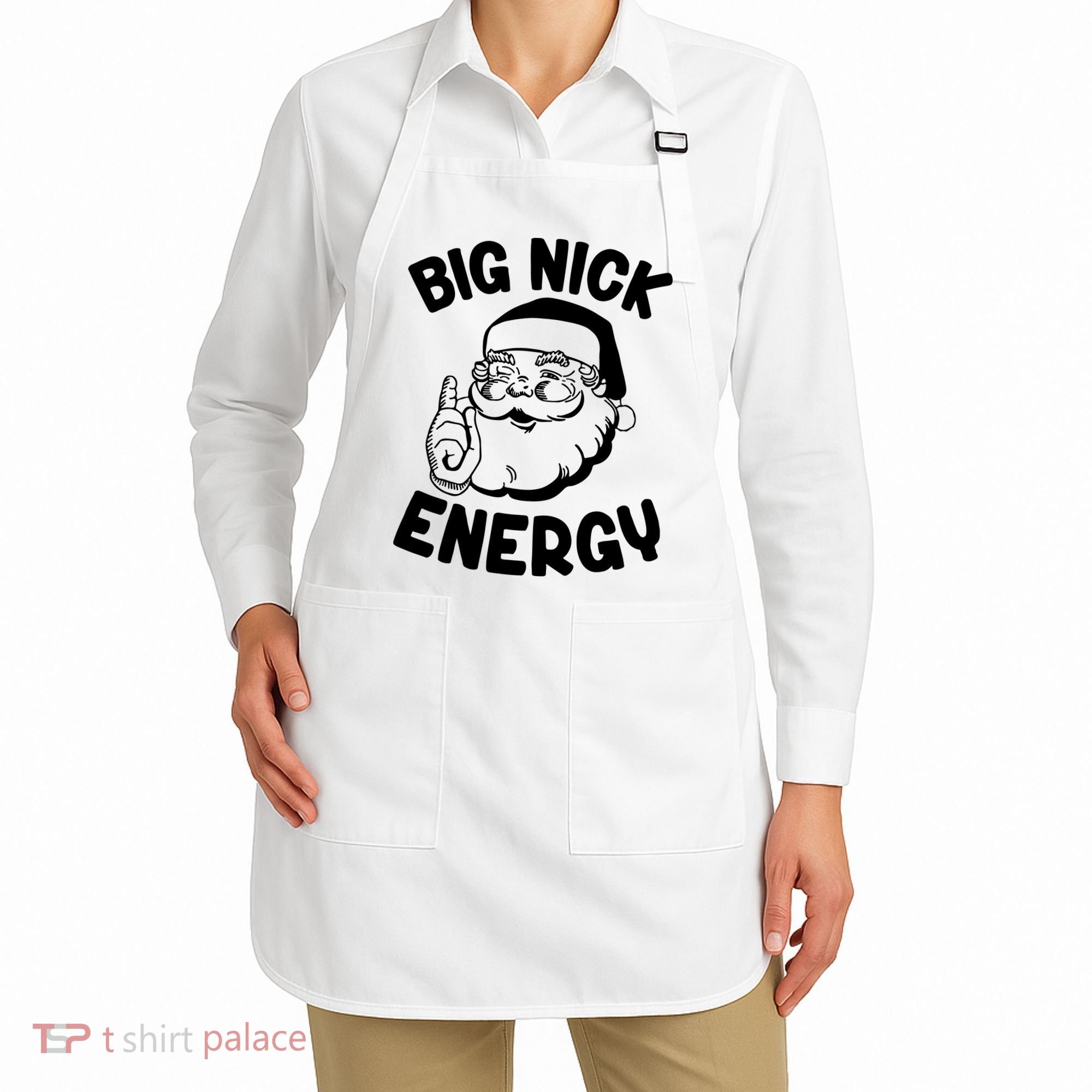 Big Nick Energy Santa Claus Funny Xmas Christmas Apron