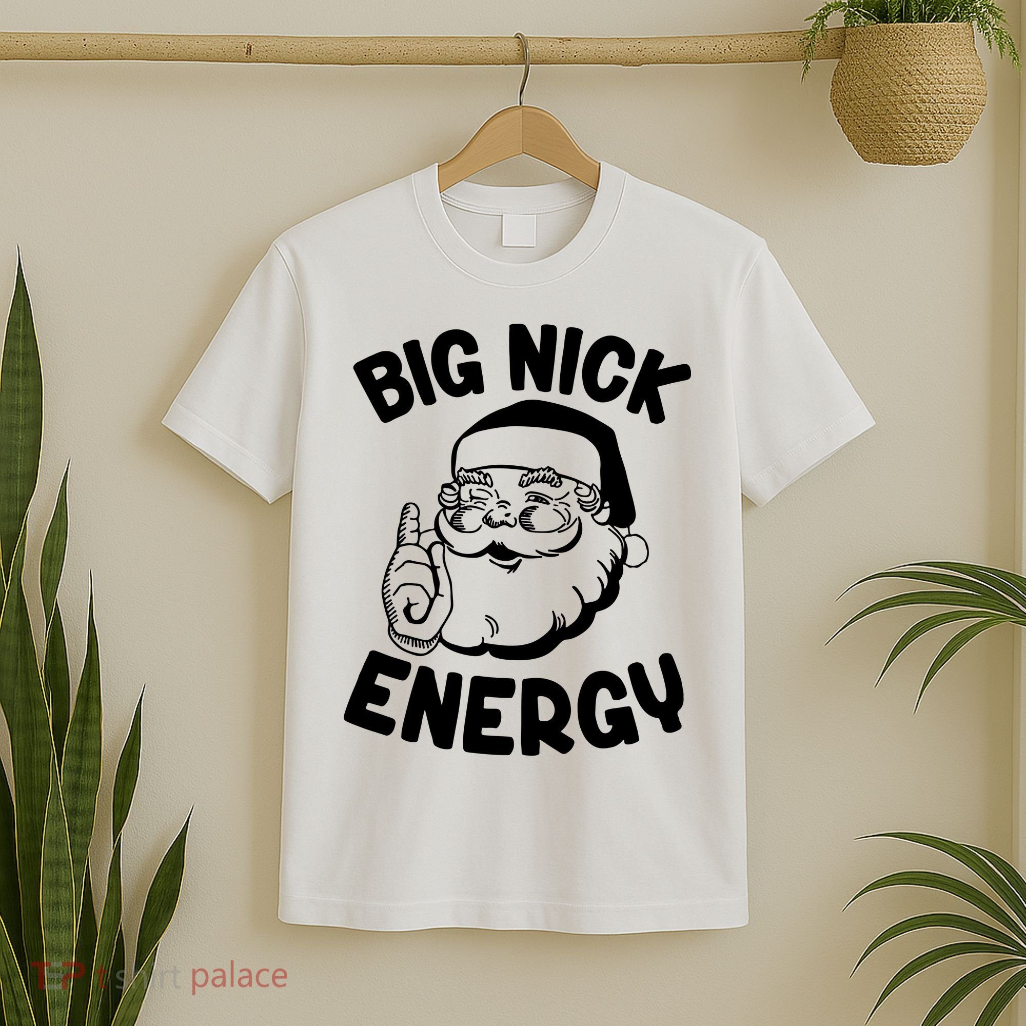 Big Nick Energy Santa Claus Funny Xmas Christmas T-Shirt