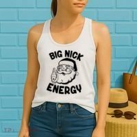 Big Nick Energy Santa Claus Funny Xmas Christmas Women's Tank Top thumb 2