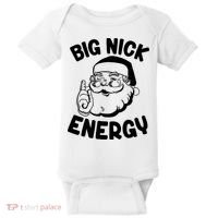 Big Nick Energy Santa Claus Funny Xmas Christmas Baby Bodysuit thumb 0