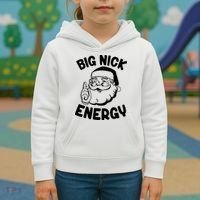 Big Nick Energy Santa Claus Funny Xmas Christmas Kids Hoodie thumb 3