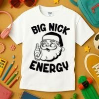 Big Nick Energy Santa Claus Funny Xmas Christmas Kids T-Shirt thumb 3