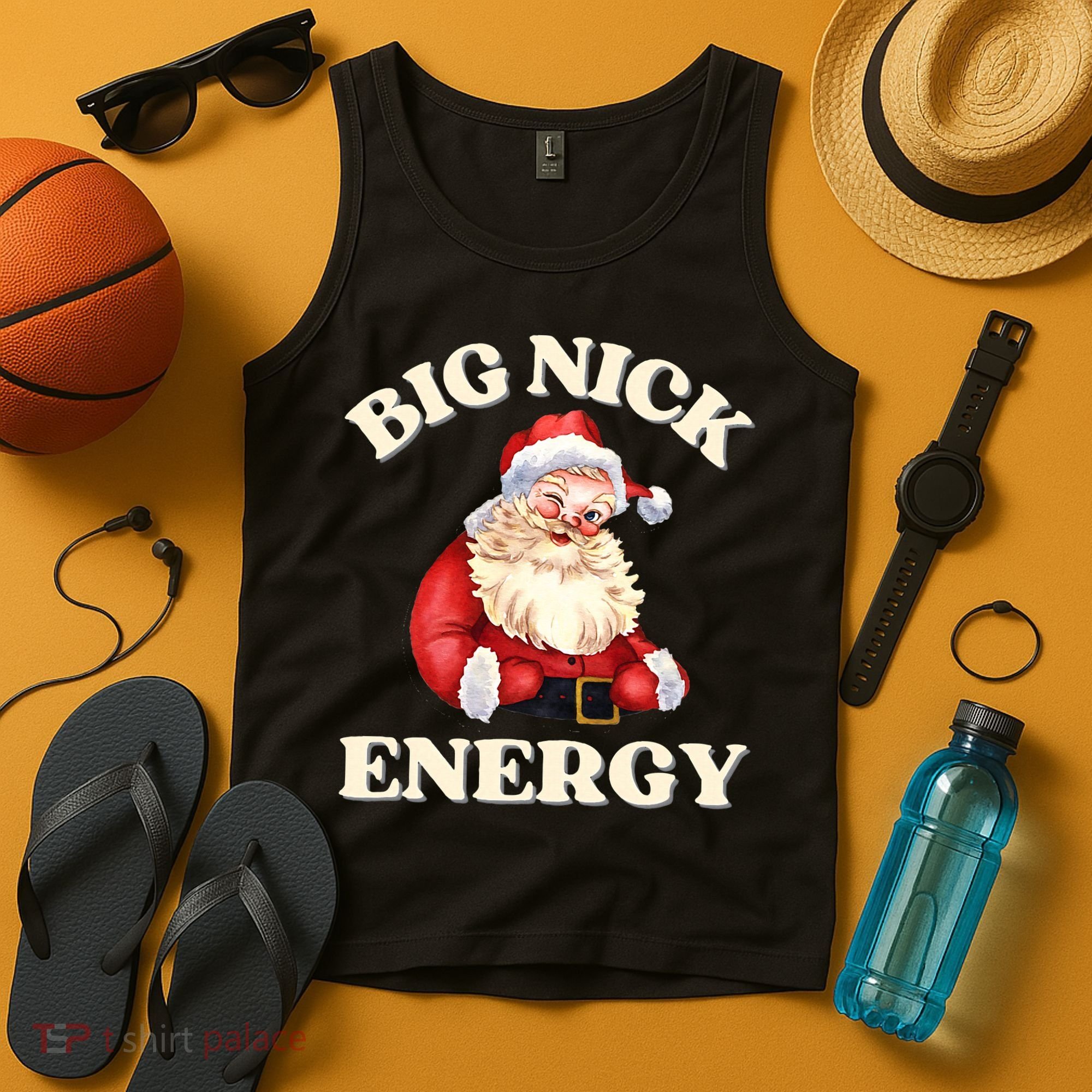 Big Nick Energy Christmas Santa Inappropriate Christmas Tank Top