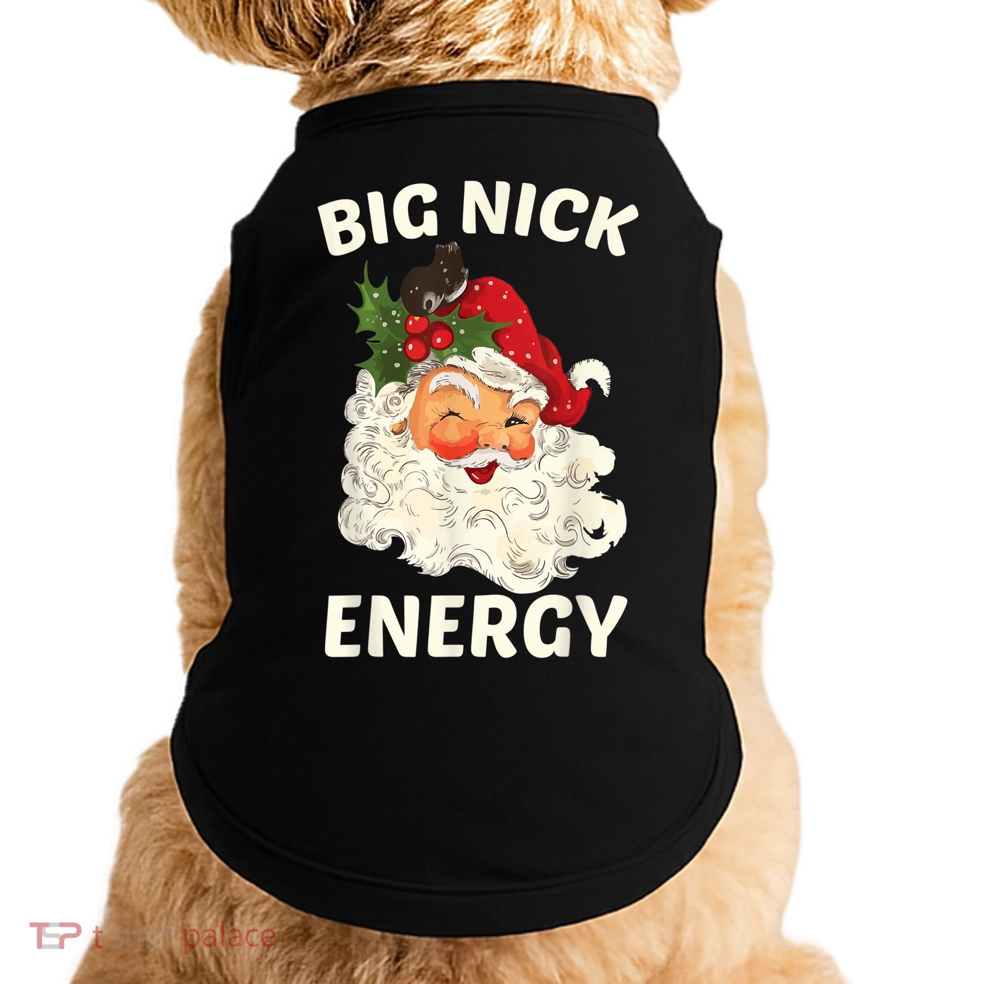 Big Nick Energy Funny Santa Christmas Doggie Tank