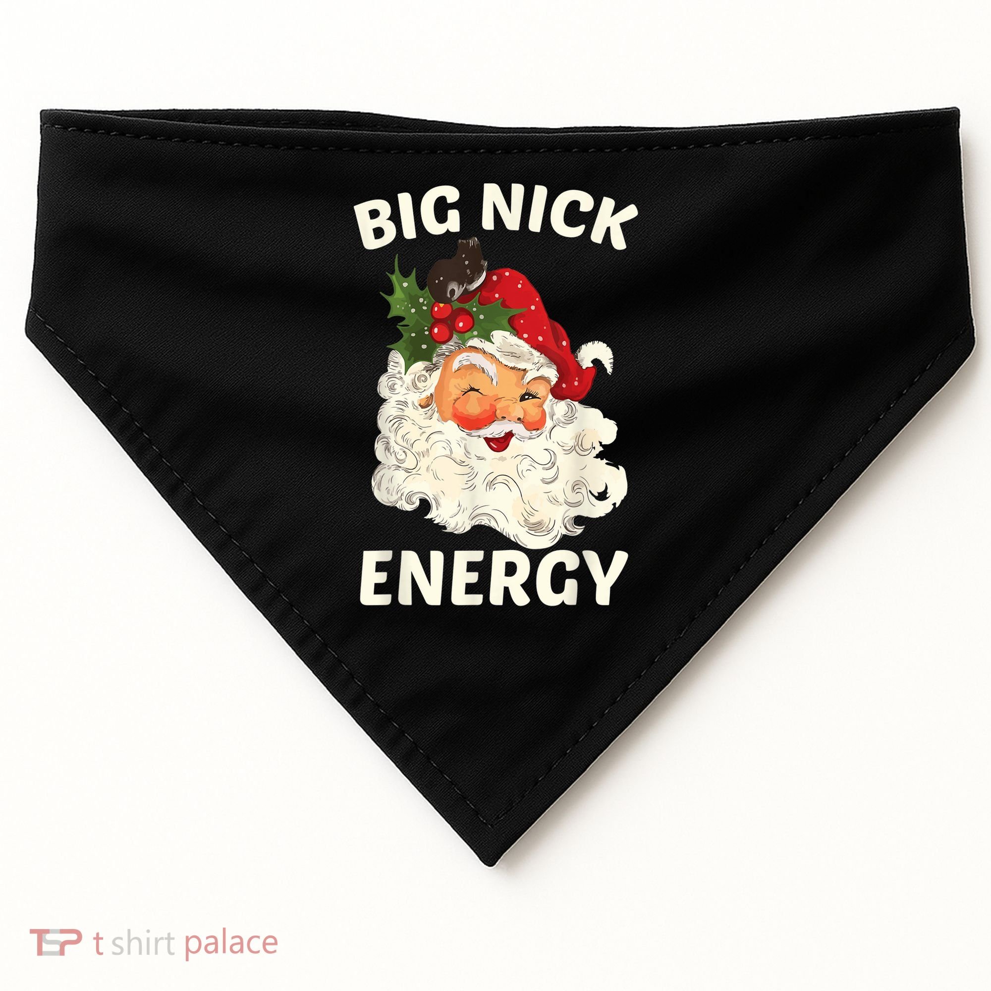 Big Nick Energy Funny Santa Christmas USA-Made Doggie Bandana