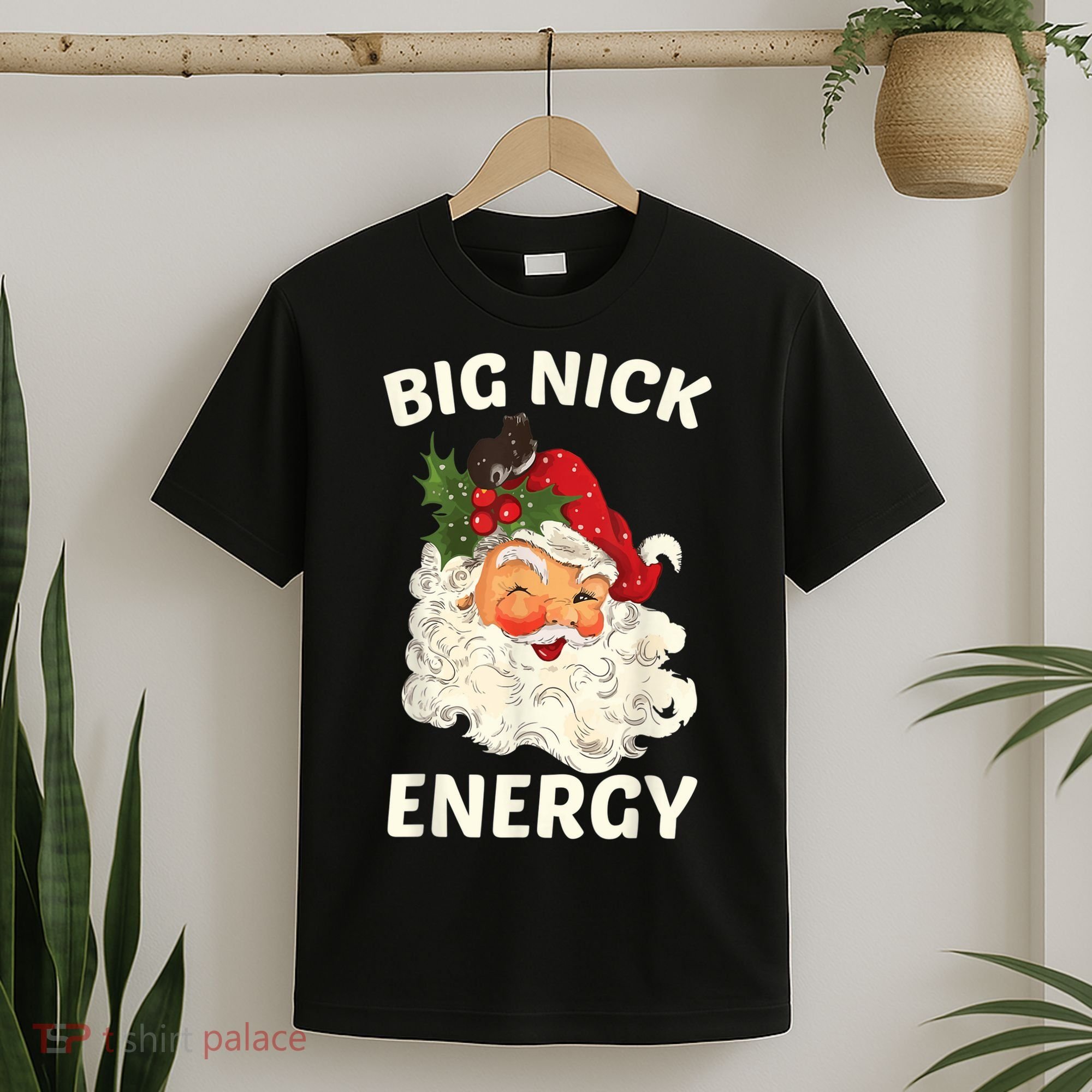 Big Nick Energy Funny Santa Christmas T-Shirt