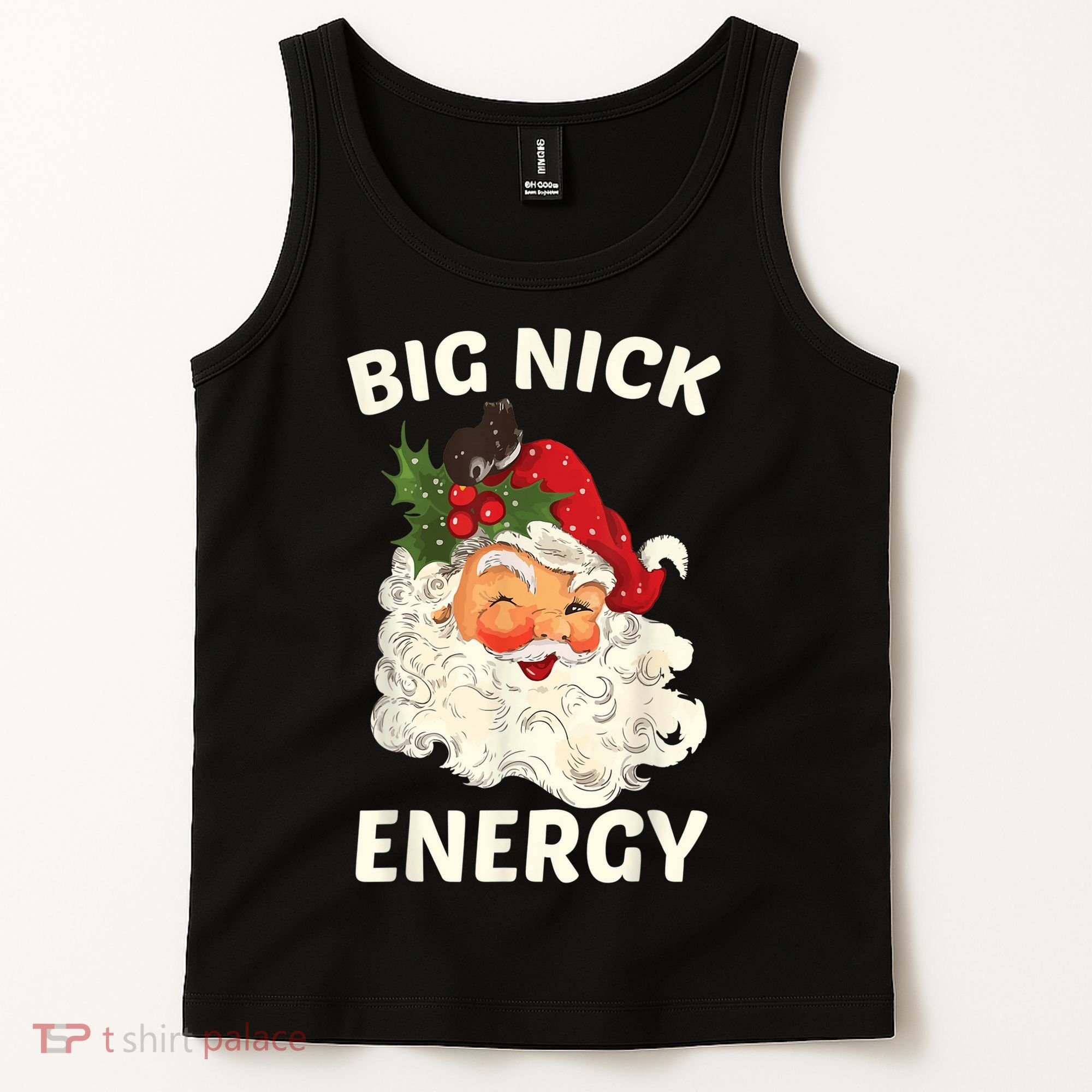 Big Nick Energy Funny Santa Christmas Tank Top