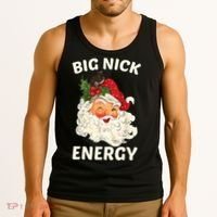 Big Nick Energy Funny Santa Christmas Tank Top thumb 3