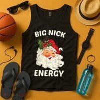 Big Nick Energy Funny Santa Christmas Tank Top thumb 4