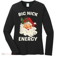 Big Nick Energy Funny Santa Christmas Women's Long Sleeve Shirt thumb 0