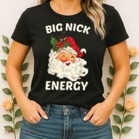 Big Nick Energy Funny Santa Christmas Women's T-Shirt thumb 2
