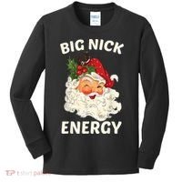 Big Nick Energy Funny Santa Christmas Kids Long Sleeve Shirt thumb 0