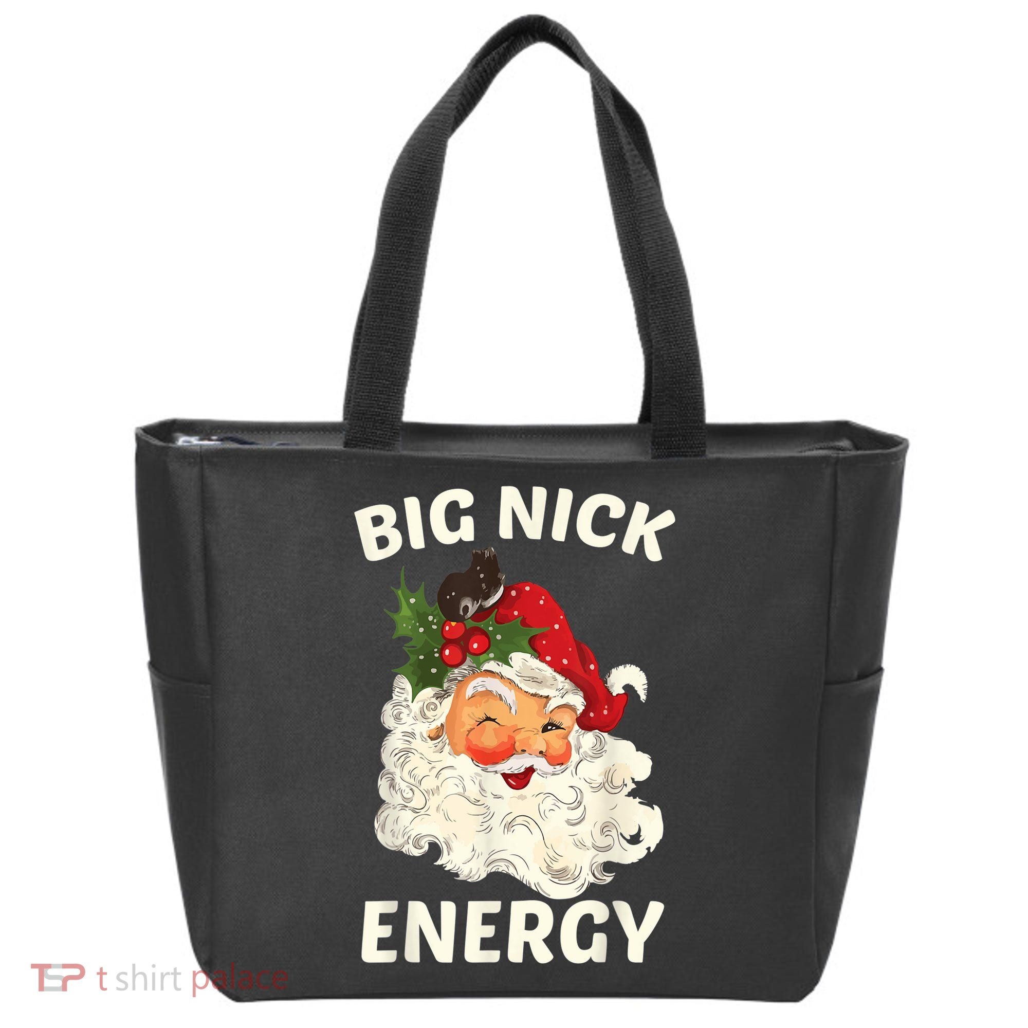 Big Nick Energy Funny Santa Christmas Tote Bag