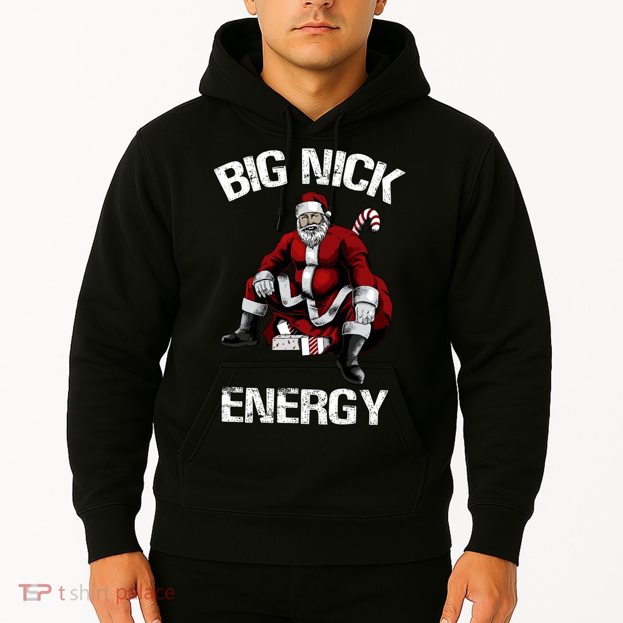 Big Nick Energy Funny Santa Christmas Hoodie