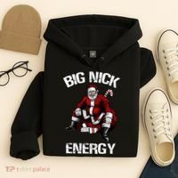 Big Nick Energy Funny Santa Christmas Hoodie thumb 4