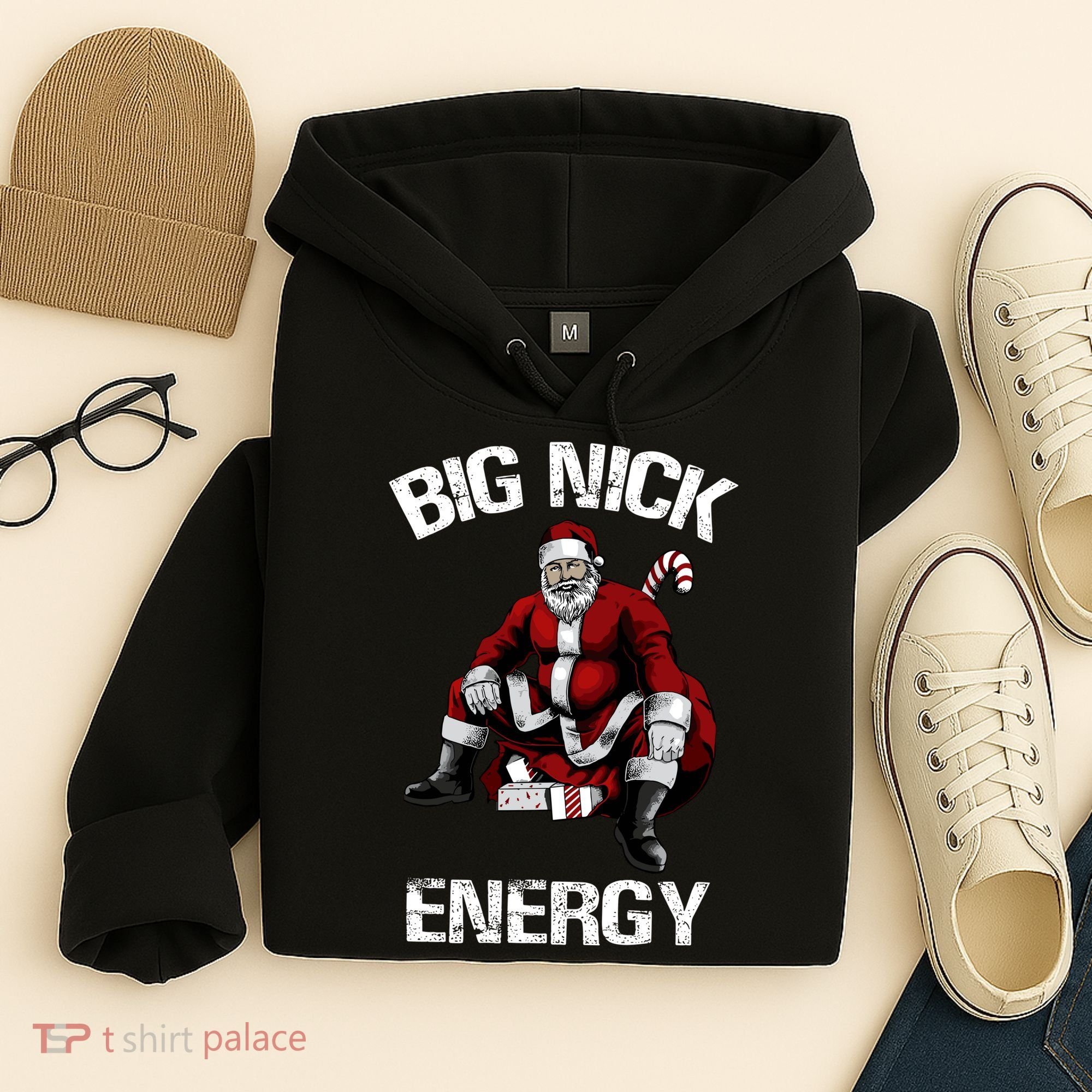 Big Nick Energy Funny Santa Christmas Hoodie