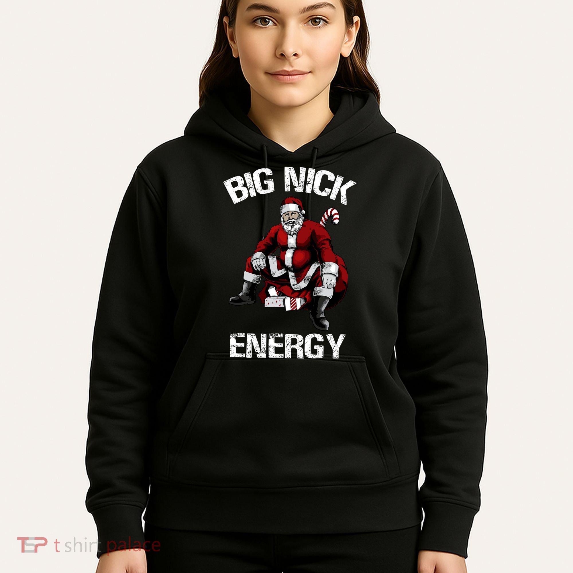 Big Nick Energy Funny Santa Christmas Hoodie
