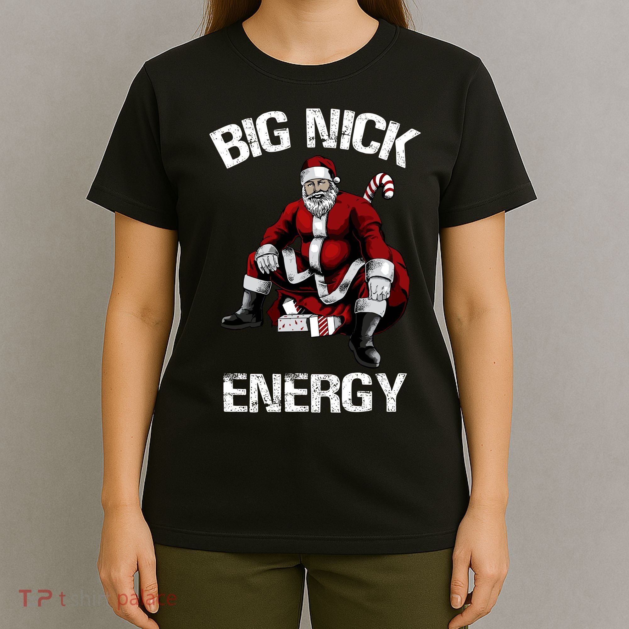 Big Nick Energy Funny Santa Christmas T-Shirt