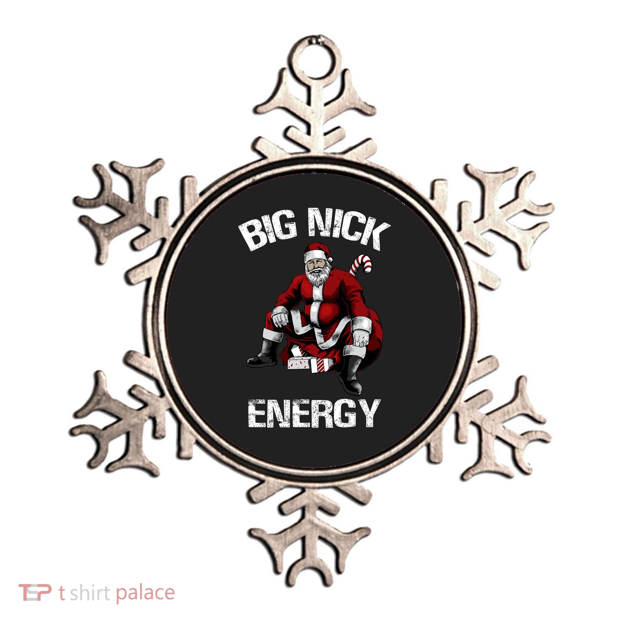 Big Nick Energy Funny Santa Christmas Ornament