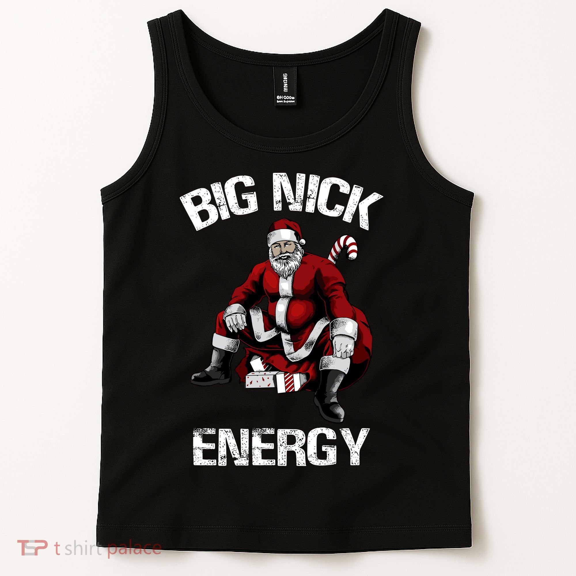 Big Nick Energy Funny Santa Christmas Tank Top