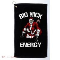 Big Nick Energy Funny Santa Christmas Golf Towel thumb 0