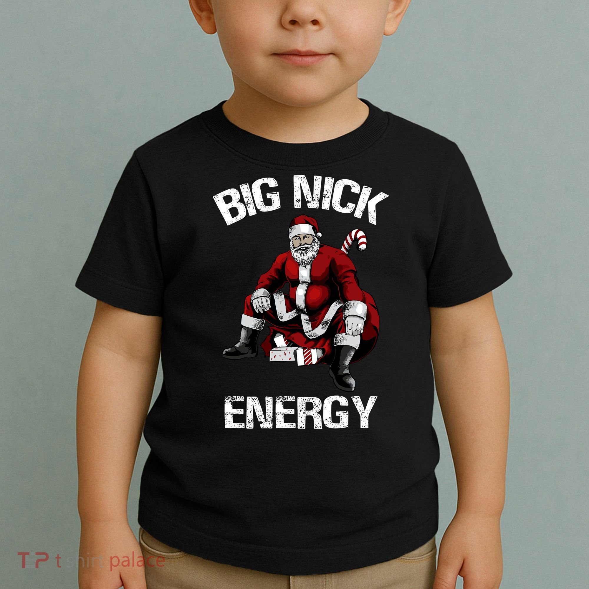 Big Nick Energy Funny Santa Christmas Toddler T-Shirt