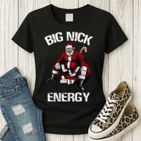 Big Nick Energy Funny Santa Christmas Women's T-Shirt thumb 3