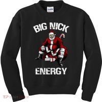 Big Nick Energy Funny Santa Christmas Kids Sweatshirt thumb 0