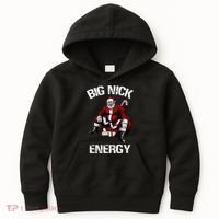 Big Nick Energy Funny Santa Christmas Kids Hoodie thumb 0
