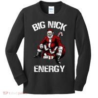 Big Nick Energy Funny Santa Christmas Kids Long Sleeve Shirt thumb 0