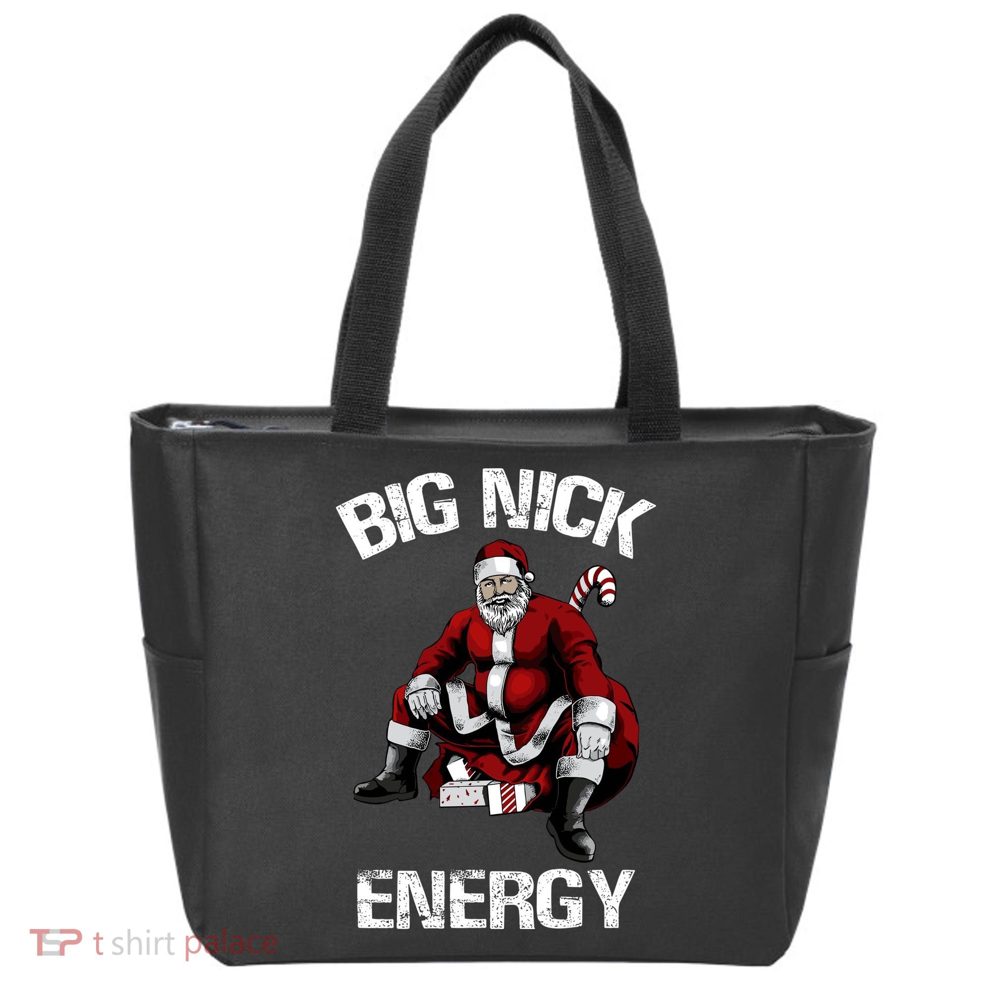 Big Nick Energy Funny Santa Christmas Tote Bag