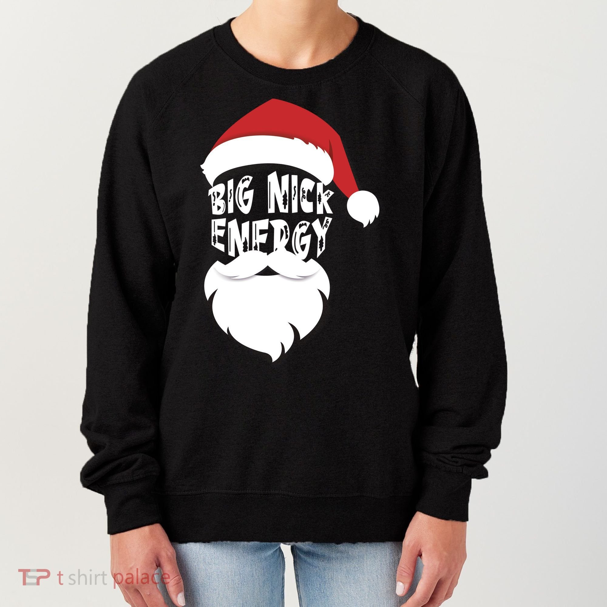 Big Nick Energy Funny Xmas Santa Hipster Women's Sweatshirt