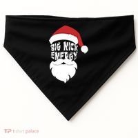 Big Nick Energy Funny Xmas Santa Hipster USA-Made Doggie Bandana thumb 0