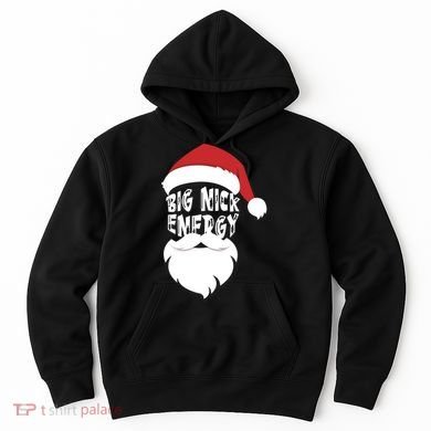 Big Nick Energy Funny Xmas Santa Hipster Hoodie