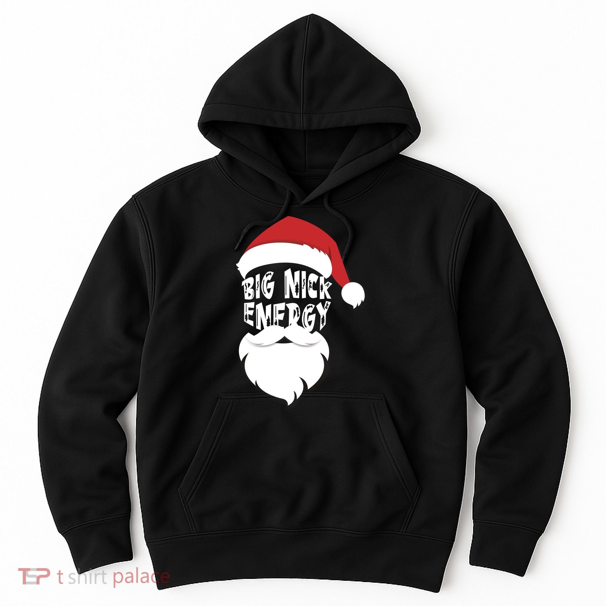 Big Nick Energy Funny Xmas Santa Hipster Hoodie