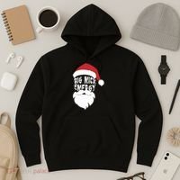 Big Nick Energy Funny Xmas Santa Hipster Hoodie thumb 3