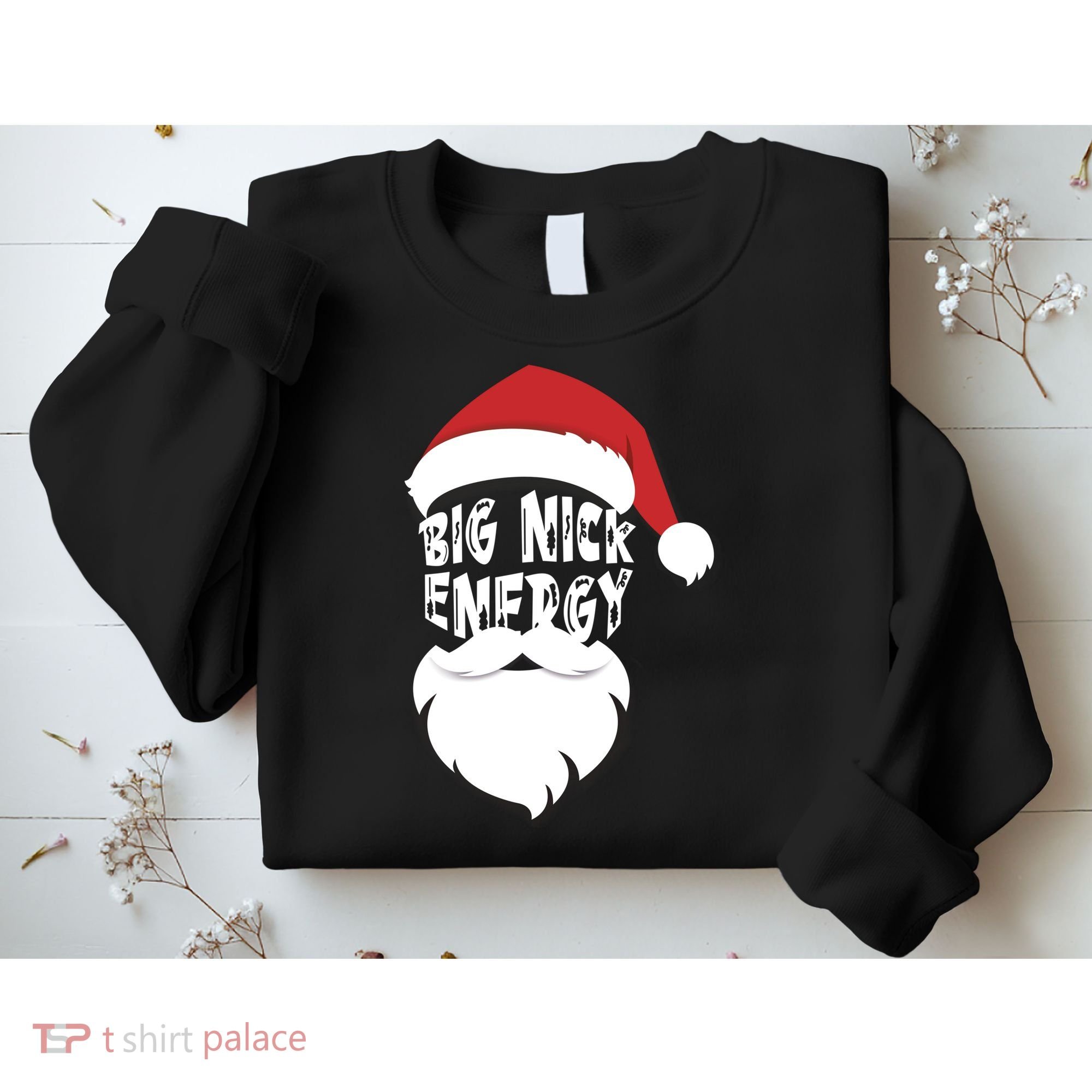 Big Nick Energy Funny Xmas Santa Hipster Sweatshirt