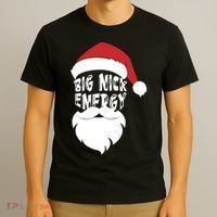 Big Nick Energy Funny Xmas Santa Hipster T-Shirt thumb 3