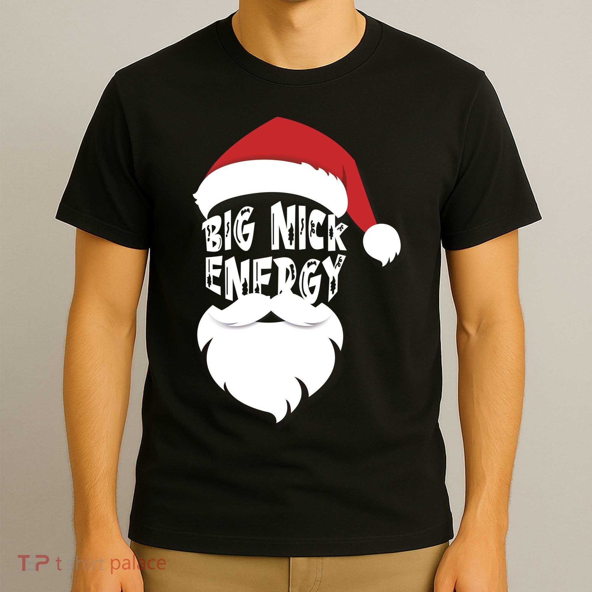 Big Nick Energy Funny Xmas Santa Hipster T-Shirt