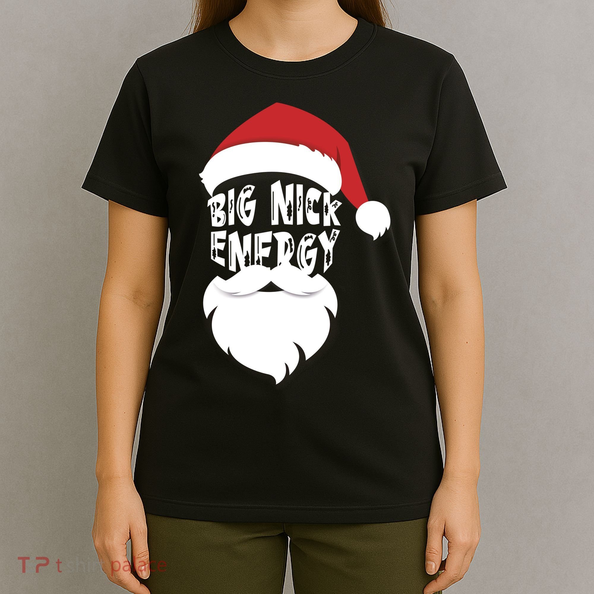 Big Nick Energy Funny Xmas Santa Hipster T-Shirt