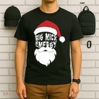 Big Nick Energy Funny Xmas Santa Hipster T-Shirt thumb 6