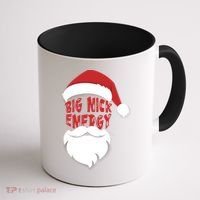 Big Nick Energy Funny Xmas Santa Hipster Coffee Mug thumb 1