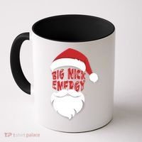 Big Nick Energy Funny Xmas Santa Hipster Coffee Mug thumb 0