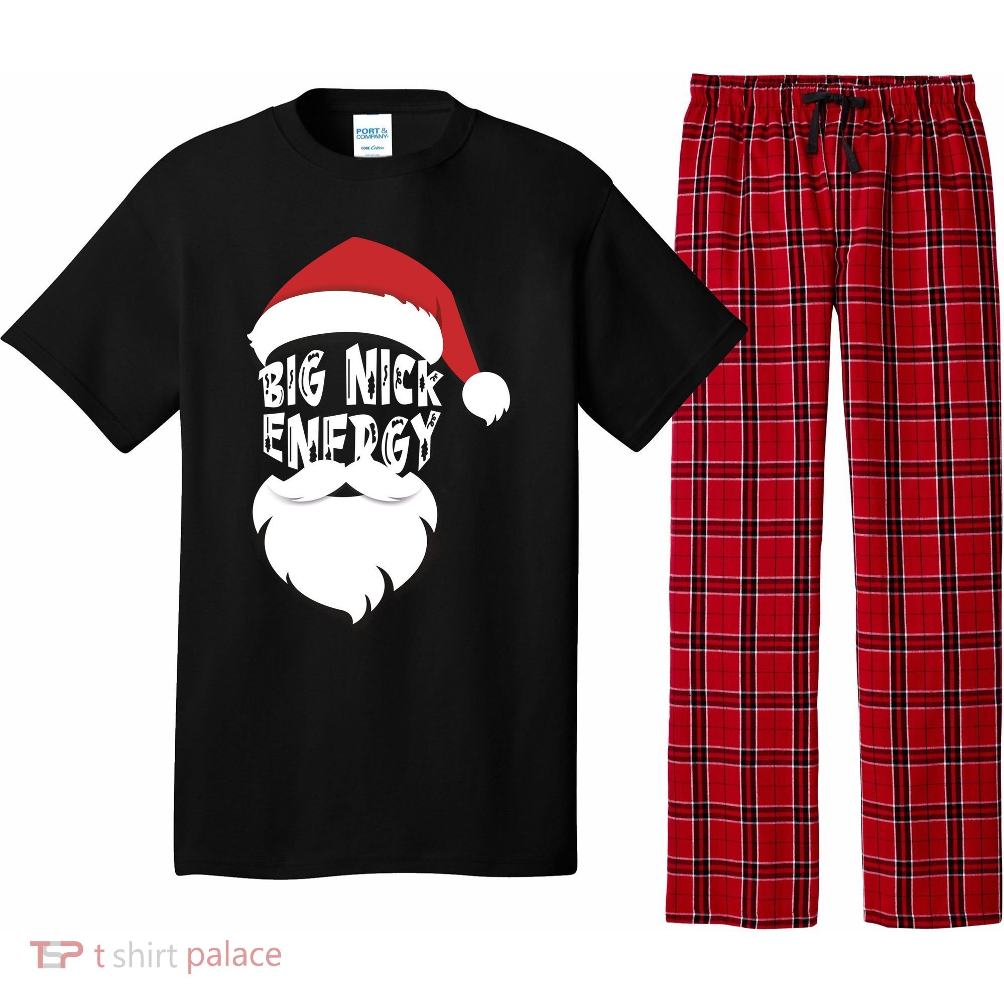 Big Nick Energy Funny Xmas Santa Hipster Pajama Set