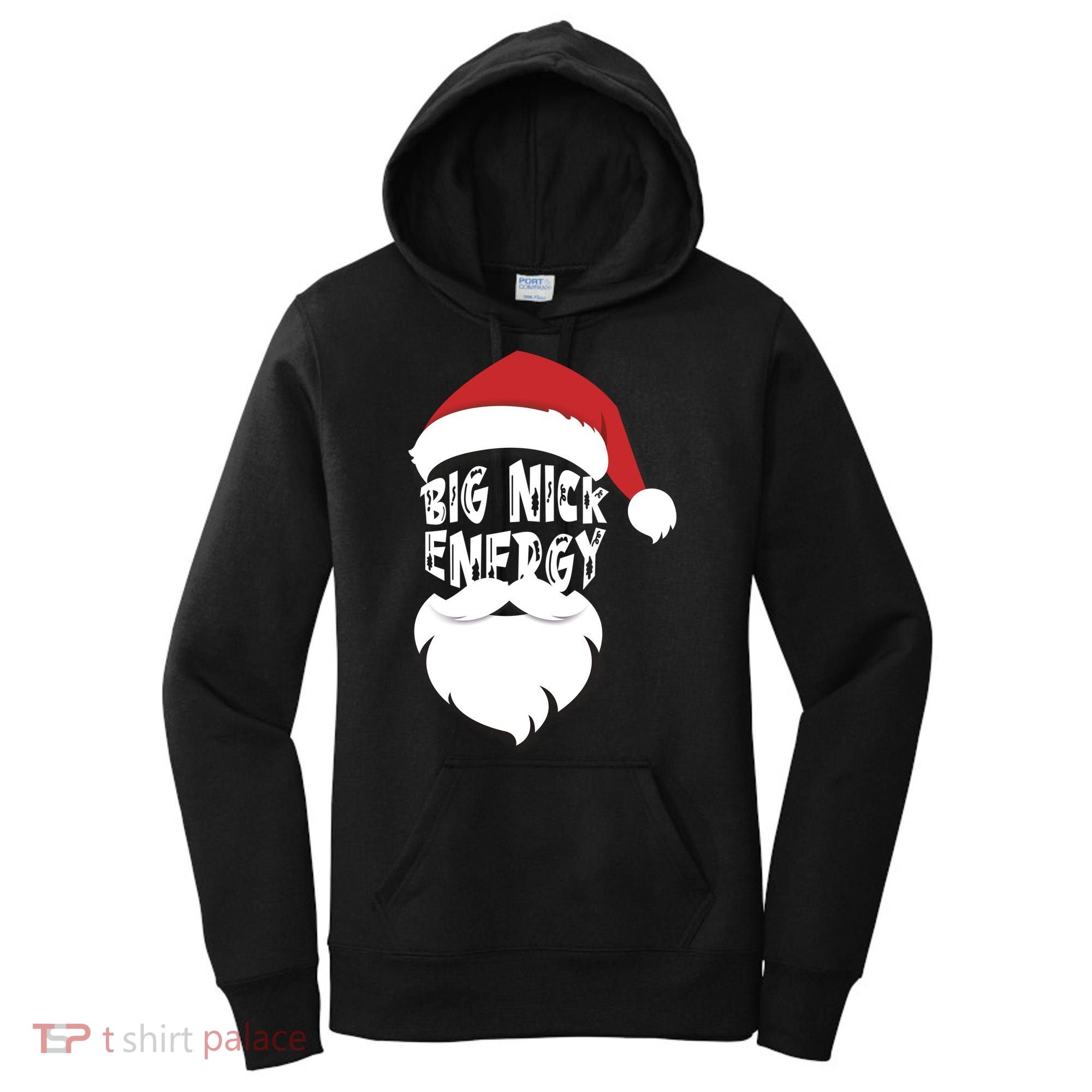 Big Nick Energy Funny Xmas Santa Hipster Women's Hoodie
