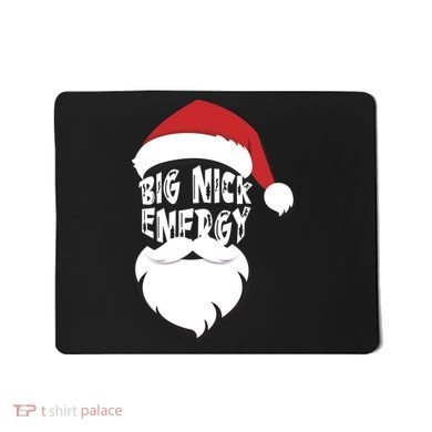 Big Nick Energy Funny Xmas Santa Hipster Mousepad