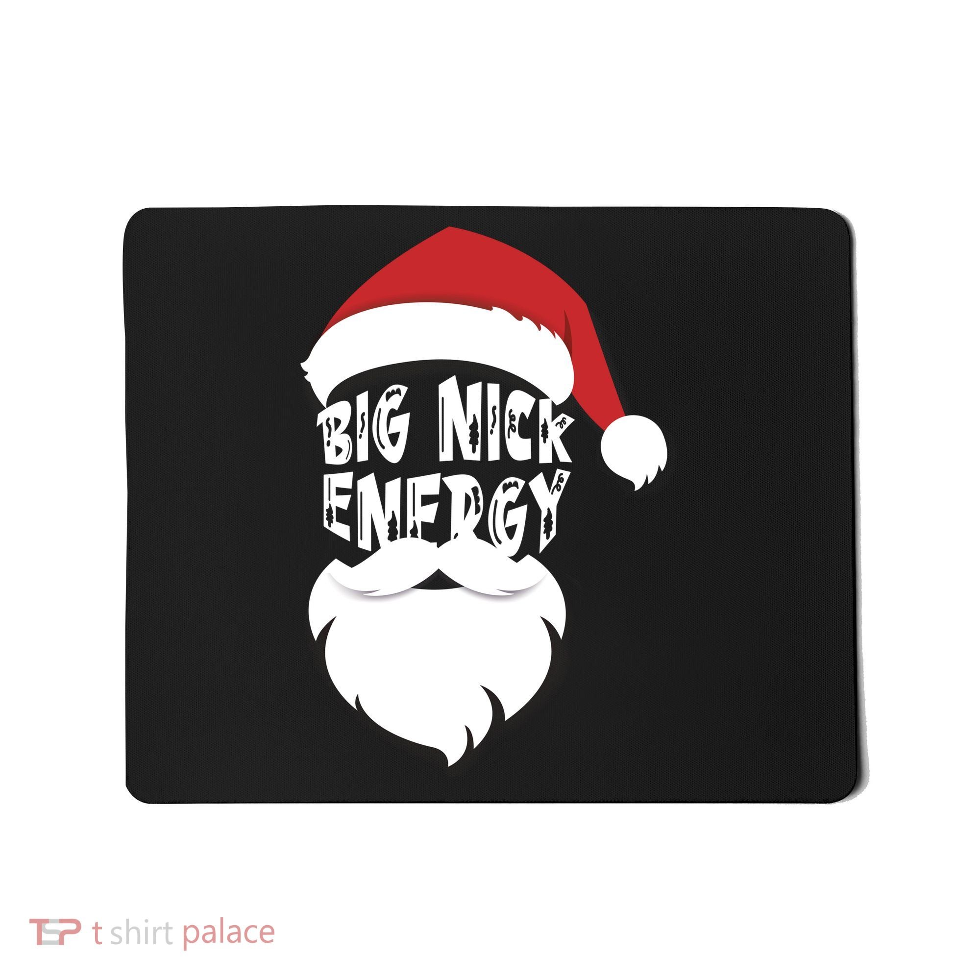 Big Nick Energy Funny Xmas Santa Hipster Mousepad