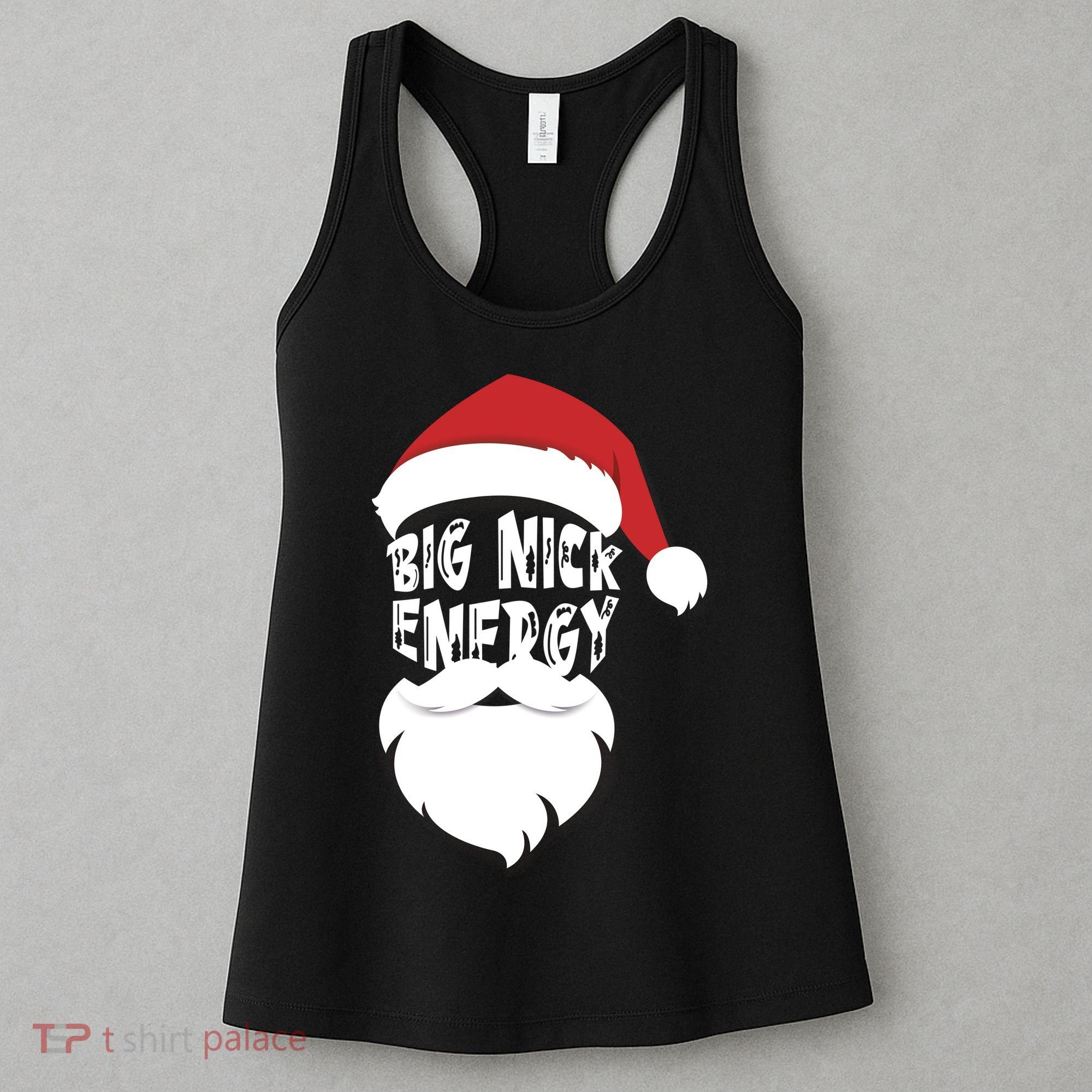 Big Nick Energy Funny Xmas Santa Hipster Women's Tank Top