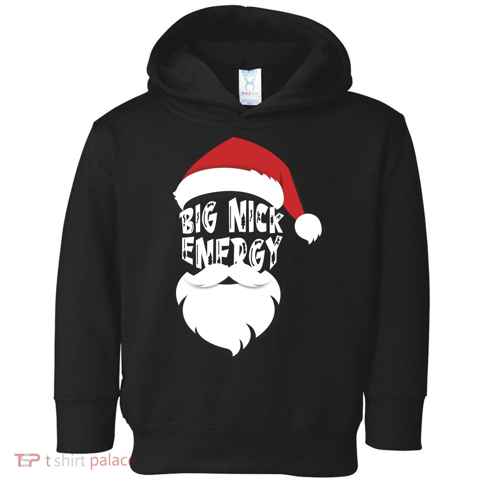 Big Nick Energy Funny Xmas Santa Hipster Toddler Hoodie